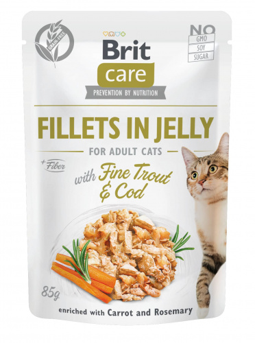 Brit Care Cat - Fillets in Jelly with Fine Trout & Cod 